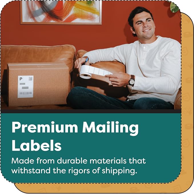 Aegis Adhesives - 3" X 1" Direct Thermal Labels (15600 Count, 12 Rolls) - Inventory SKU Barcode Labels, Address Stickers, and Shelf Identification - Compatible with Zebra and Rollo Printers