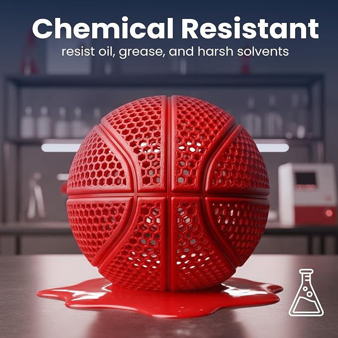 PEBA Filament High Rebound Flexible Filament Super TPU Nylon Based Strength 1.75mm 78% Energy Return Bouncy Airless Basketball Lightweight 3D Printer Filament SpoolHaus Superbounce (Red, 1kg)