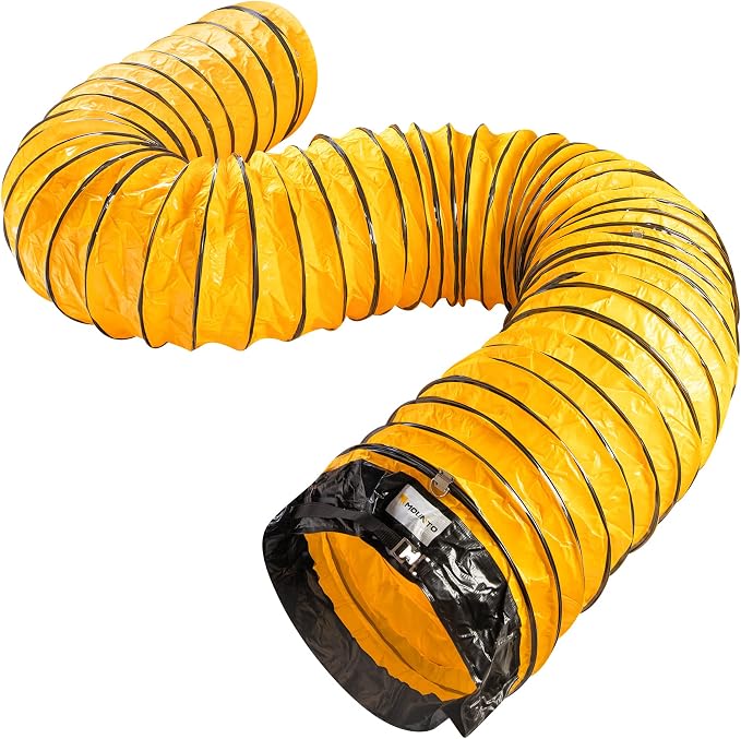 MOUNTO 25FT PVC Flexible Duct Hosing for Exhaust Fan (16inch w/o bag)