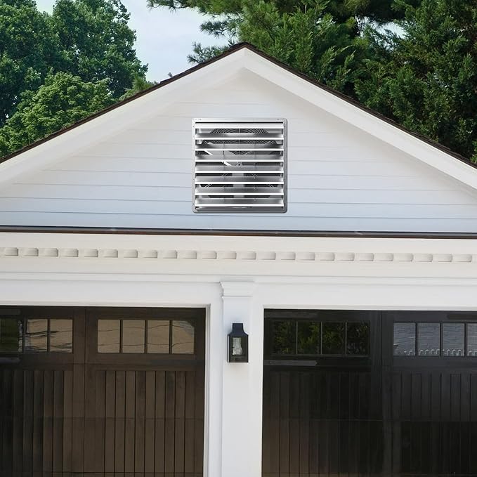 36 Inch Shutter Exhaust Fan, Aluminum Wall Mounted Exhaust Fan, 9432 CFM High Speed Automatic Shutter Attic Fan, Vent Fan For Greenhouse,Shed,Shop,Garage,ETL Listed