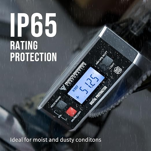 Digital Inclinometer, 360° Protractor Angle Finder Level | Magnetic V-Groove Base Protractor with Large Backlit LCD Display, High-Precision Meter Tool for Machining, Woodworking