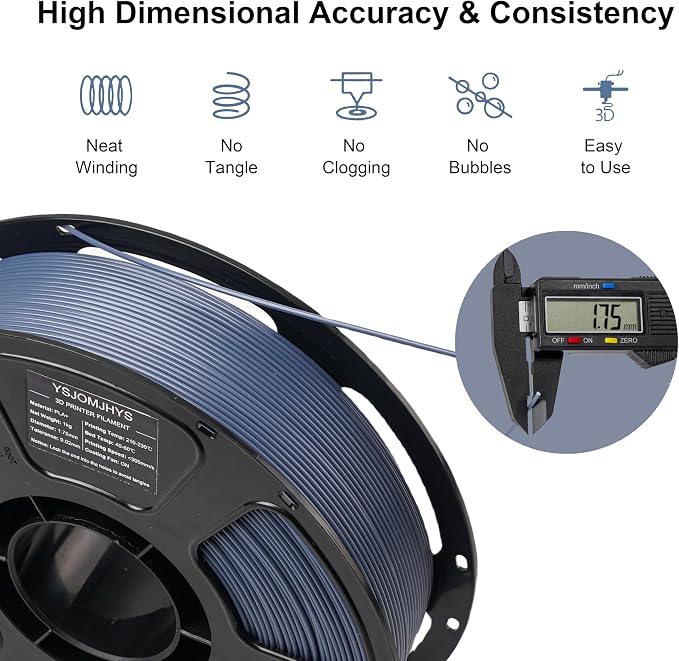 PLA Pro Filament Bundle 6KG, 3D Printer PLA+ Filament Kit, Dimensional Accuracy +/- 0.02mm, Individually Vacuum Packed, 3D Printing Filament Set, 6 Spools 1KG Each