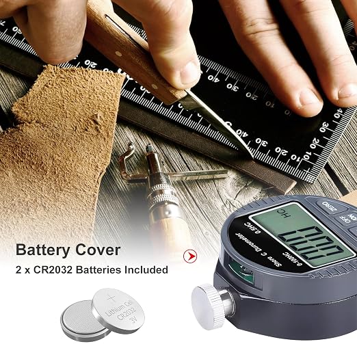 Hardness Tester, Durometer Shore Type C 0-100HC, Digital Durometer 0.1HC Resolution, with Large LCD Display for Flooring, Rubber, Tires, Plastics, Thermal Plastics