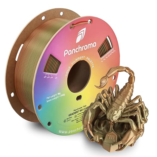 Polymaker Panchroma Gradient Silk PLA Filament 1.75mm, 1kg, Earth | Neatly Wound, High-Gloss Finish PLA, Easy Print & Smooth Feeding, Compatible with Bambu Lab & Most 3D Printers