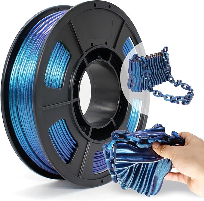 Chameleon TPU Filament 1.75mm, 250g（0.25kg） TPU Chameleon Color,95A (42D) Flexible Soft 3D Printer Filament,Changes Color with Light and Angles.