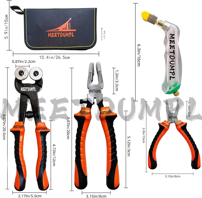 26pcs Stained Glass Kit，Glass Cutters Tools，Stained Glass Supplies,Heavy Duty Glass Running Pliers，Wheeled Glass Nippers，Breaker Grozer Pliers，Glass Cutter，for Stained Glass,Mosaics,Fusing,Breaking(3)