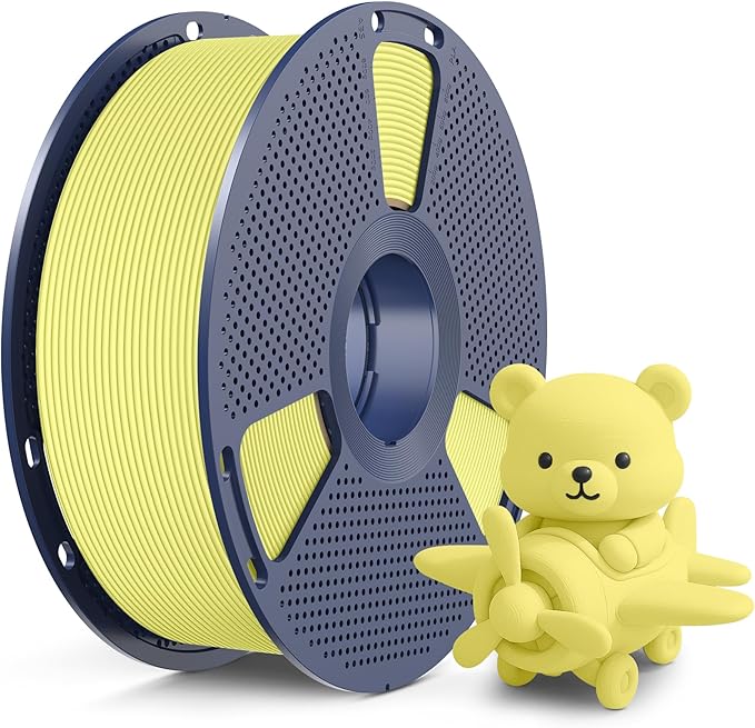 SUNLU High Speed Matte PLA 3D Printer Filament 1.75mm, Matte Lemon Yellow, 1KG