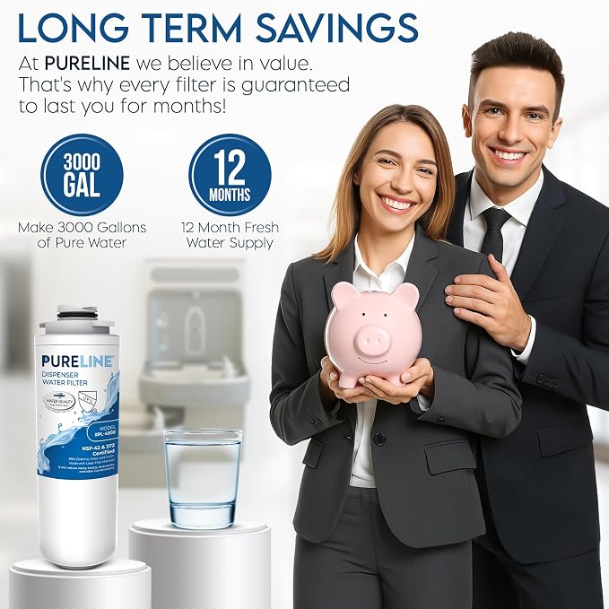 Pureline Filter Replacement for Elkay® 51300C, (NO CHIP) Compatible with Elkay® ezH2O and Halsey Taylor® Bottle Filling Station (2 Pack)