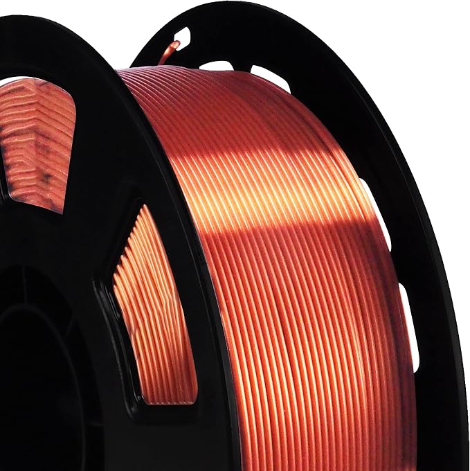 Silk Shiny Metallic Copper PLA Filament, 1kg 2.2lbs 1.75mm 3D Printing Material, Widely Support for FDM 3D Printer, Easy to 3D Print by BBLIFE