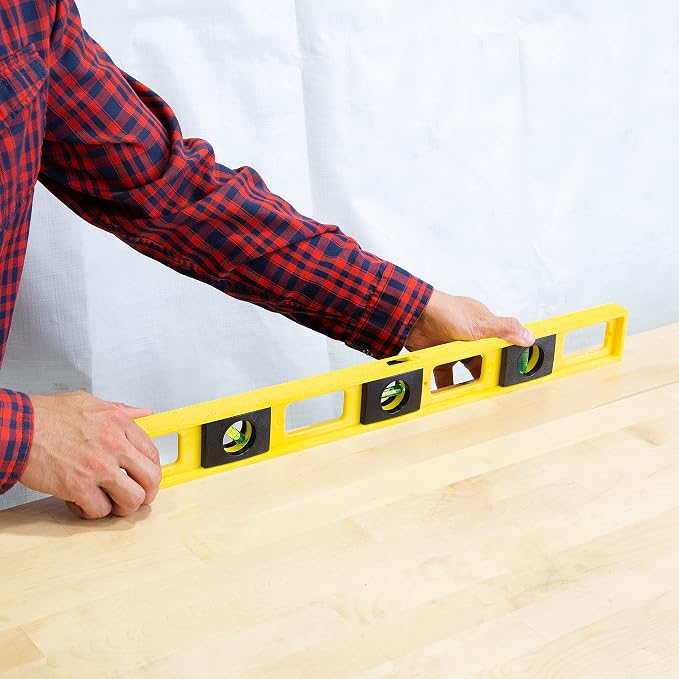 Polystyrene 2 Ft Level, 24 Inch Level Made in USA, Won’t Scratch Surfaces