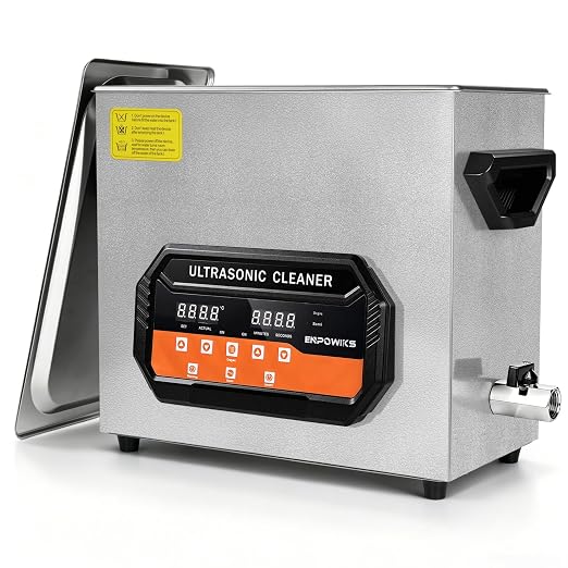 Ultrasonic Cleaner 6L 180W Digital Ultrasonic Cleaning Machine with Upgraded Degassing & Gentle Mode, 40kHz, with Heater & Timer for Tools, Jewelry, Watches, Glasses, Dentures, Small Parts