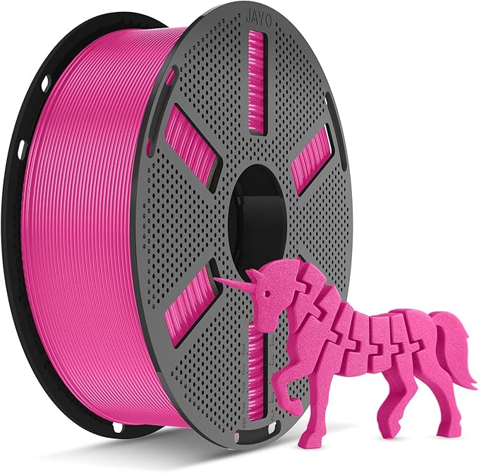 JAYO Magenta PLA 3D Printer Filament 1.75mm 1.1kg Reusable Spool | ±0.02mm Accuracy, Tangle Free, Vacuum Sealed, Smooth Extrusion, Compatible with Most FDM Printers