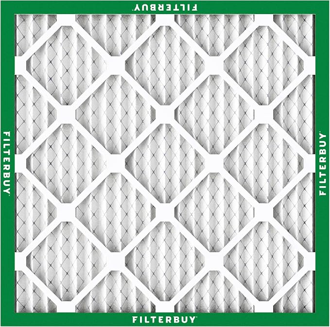 Filterbuy 22x22x1 Air Filter MERV 8 Essential Dust & Allergy Defense (12-Pack), Electrostatic Pleated HVAC AC Furnace Filters Replacement, Made in USA (Actual Size: 21.50 x 21.50 x 0.75)