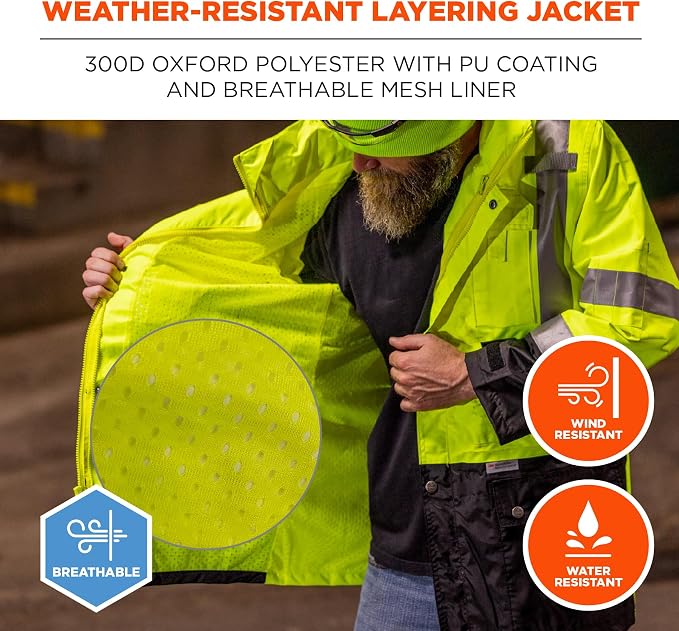 Ergodyne 8386 Type R Class 3 Outer Shell Jacket