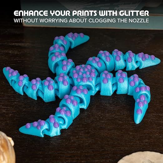 Polymaker Panchroma Celestial PLA Filament 1.75mm for 3D Printer, Blue | Neatly Wound Glitter PLA for Easy Print & Smooth Feeding, Compatible with Bambu Lab & Most 3D Printers