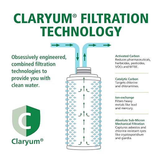 AO Smith Claryum 2-Stage Filter Replacement - NSF Certified - Reduces PFAS, Lead & Chlorine in Drinking Water - Replace Every 6 Months - AO-US-200-R