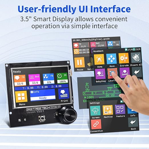 BIGTREETEHCH TFT35 E3 V3.0.1 Touch Screen Display with Two Working Modes Compatible 12864 LCD Display WiFi for Ender 3 CR-10 SKR MINI E3 V3.0/SKR V1.4 Turbo Octopus V1.1 SKR 3 3D Printer Control Board