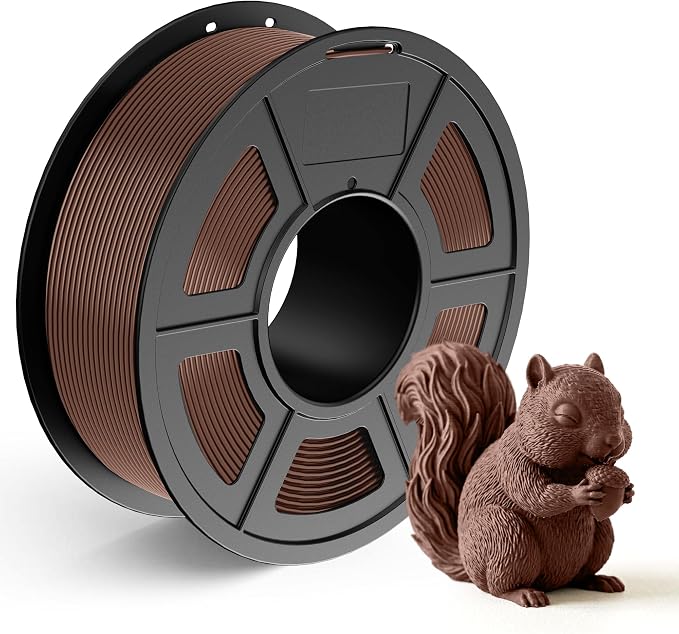 TECBEARS PLA Filament 1.75mm, Neatly Wound 3D Printer Filament, Dimensional Accuracy +/- 0.02 mm, 1Kg Spool(2.2 lbs), Fits for Most FDM 3D Printers, Coffee Brown