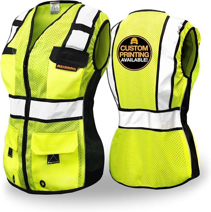 KwikSafety - Charlotte, NC - RoadBOSS Economy & Premium Safety Vest for Women [SNUG-FIT] Class 2 ANSI Tested OSHA