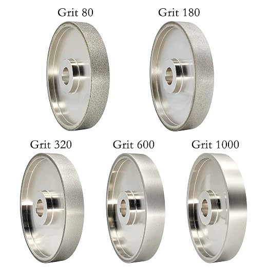 CBN Grinding Wheel 6 inch Dia x 1 inch Wide, 1 inch Arbor Hole, Sharpen High Speed Steel Cutting Tools, Diamond Grinding Wheel 80 Grit