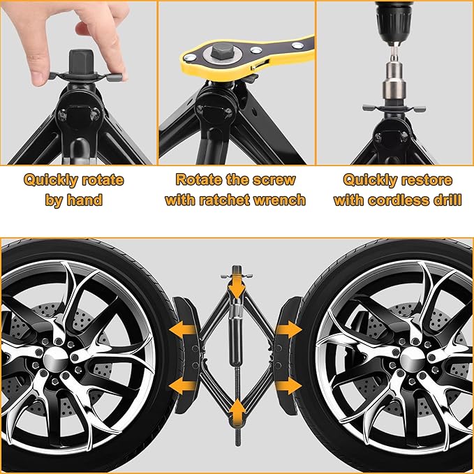 Lezcufer Camper Wheel Chock Stabilizer 2 Sets for RV Travel Trailer Heavy Duty X-Shaped RV Stabilizer Wheel Chock Anti-Move Tire Wheel Chock
