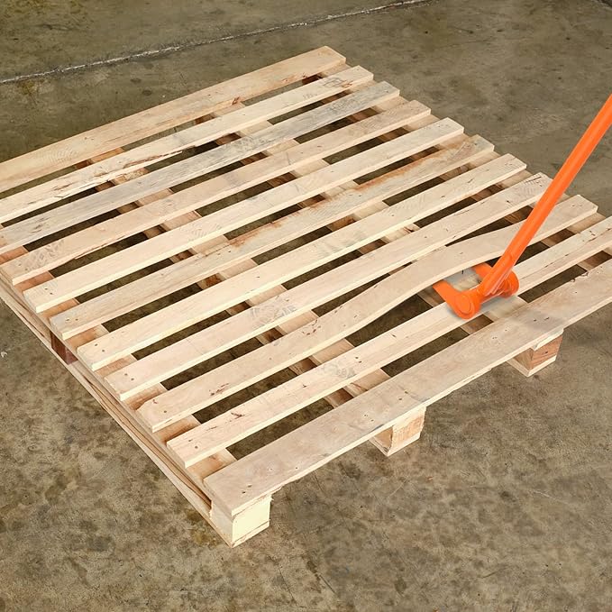 Insaga 110 Degree Pallet Buster, 48'' All-Steel Handle Deck Board Removal Tool, Durable Pallet Breaker, Multifunctional Pallet Pry Bar for Efficient Board Removal and Lift Heavy Objects