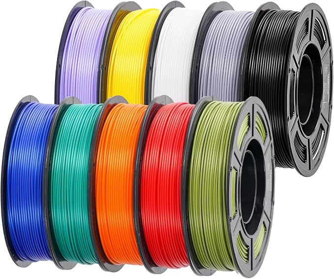 250g PLA+ Filament 1.75mm Bundle, YSJOMJHYS 3D Printer Filament Bulk, Neatly Wound, Individually Vacuum Packed, 3D Printing PLA Plus Filament Set, 250g Spool, 10 Rolls