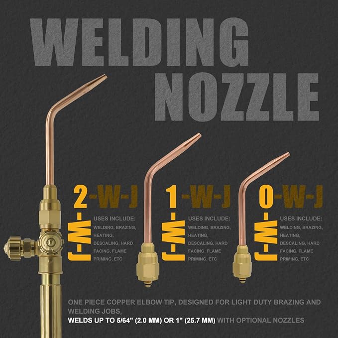 Ligth Duty Welding/Brazing Series "J" Torch Handle with Welding Tips, with Check Valves