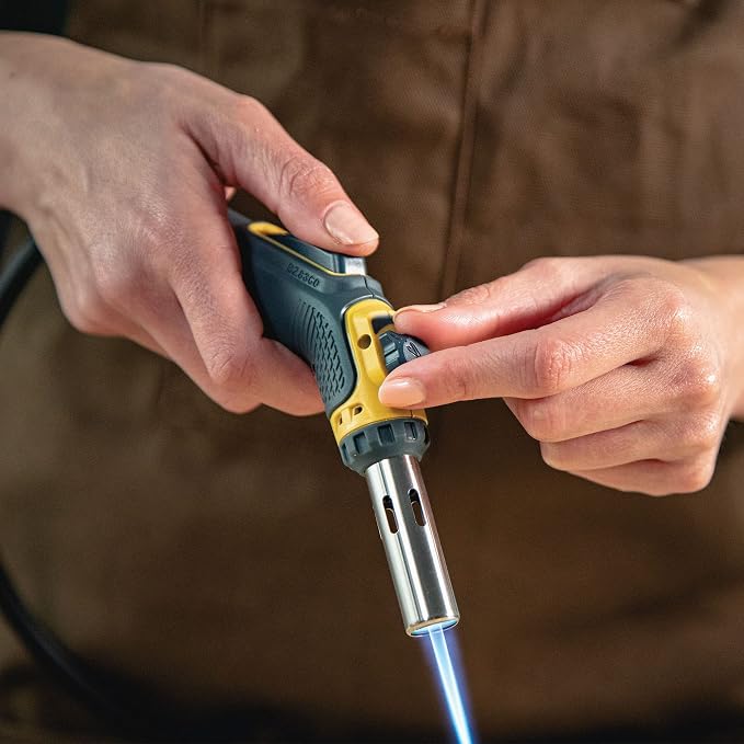 Bernzomatic FirePoint Creator Tool, Precision Flame Hand Torch for use with Bernzomatic MAP-Pro or Propane Fuel (Firepoint Tool) | Adjustable Precision Flame, 41 Hose, Fuel Stand and Torch Dock, Compatible with Map-Pro and 14.1/16 Propane, 3-Yr Warranty