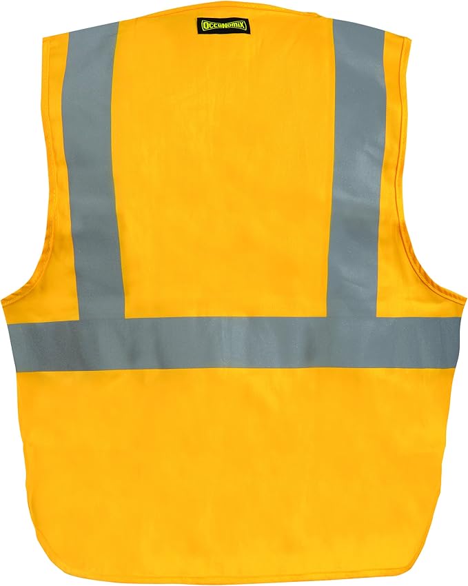 Occunomix LUX-XSGFR-YS/M Classic Flame Resistant Cotton Non-Ansi Solid Vest, HRC 1 Protection, Small/Medium, Yellow
