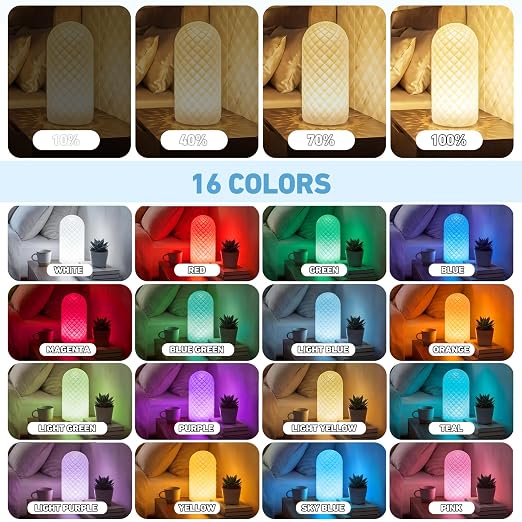 Macarrie 18 Pack LED Lamp Kit 001 - Remote Control 3D Printed DIY Light Spare Parts with Color & Brightness Adjustment for lampshade Hardware Model RGB Light Kit, 5V USB Powered