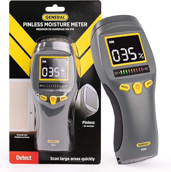 General Tools LCD Moisture Meter Bundle with Johnson Pitch & Slope Locator