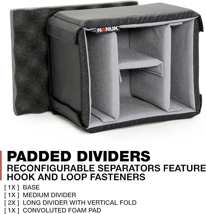 NANUK 908 Waterproof Hard Case with Padded Dividers - Black