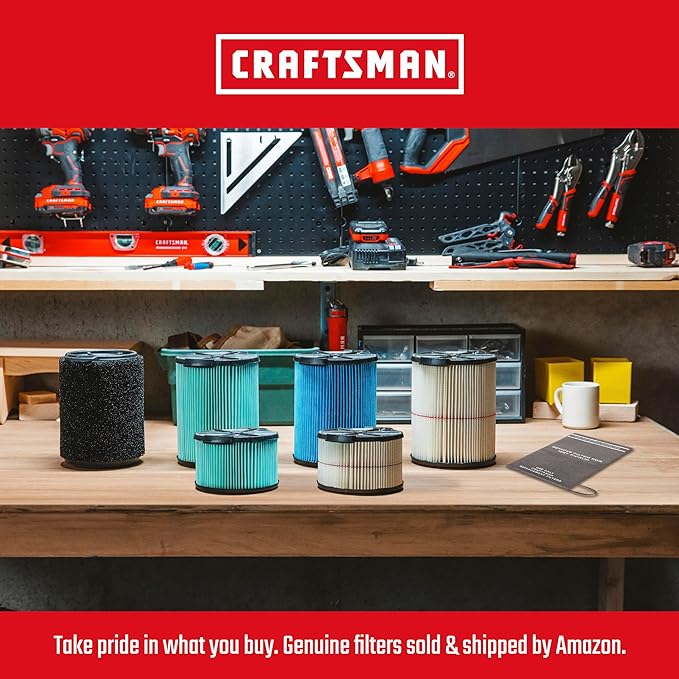 CRAFTSMAN CMXEVBE17250 2.5 Gallon 2.5 Peak HP Wet Dry Shop Vacuum