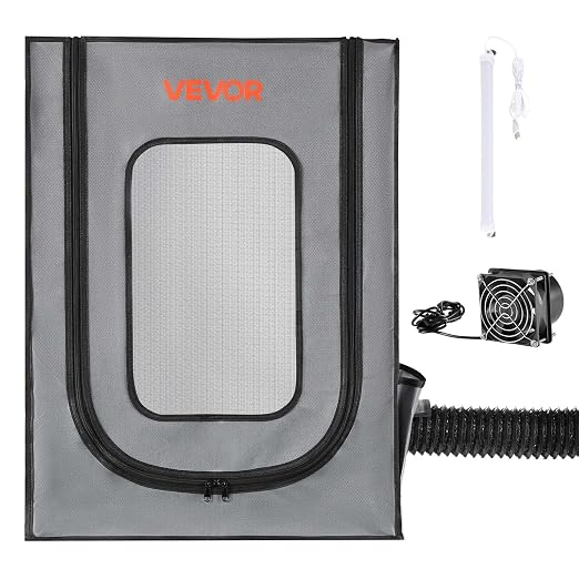 VEVOR 3D Printer Enclosure with Ventilation, Dustproof Waterproof Oxford Cloth Resin 3D Printer Tent, Constant Temperature Protective Case with LED, Compatible with Photon Mono/Mars 3, FDM/LCD Printer