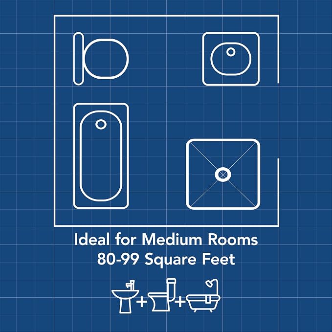 Broan-NuTone Bathroom Exhaust Fan – Easy Retrofit Without Attic Access, Ultra-Quiet 0.7 Sones, 80 CFM, ENERGY STAR Certified, Moisture & Odor Control with Easy-Clean Grille