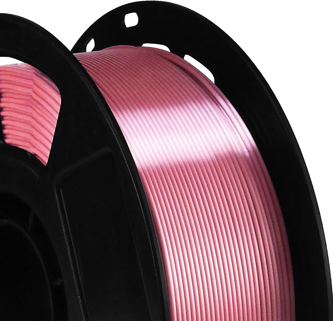 1.75mm Silk Rose Gold PLA Pink Pearlescent Shining 3D Printing Material, 1kg 2.2lbs 3D Plastic Material, Widely Support for FDM 3D Printer, Easy to Print by BBLIFE