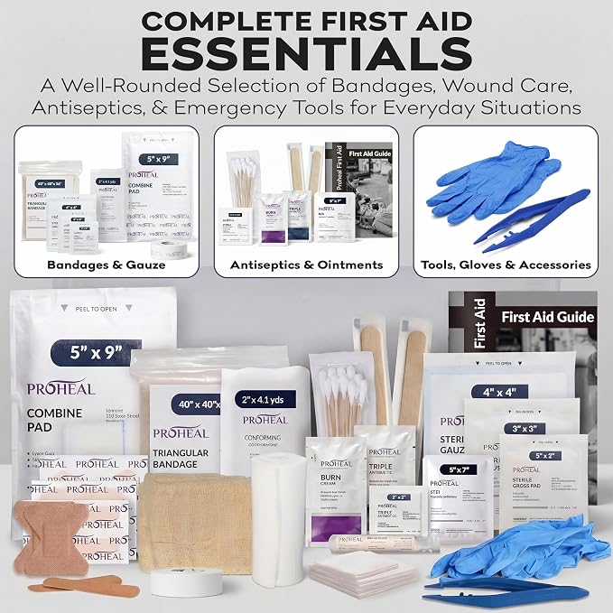 50 Person OSHA Compliant First Aid Kit for Businesses, Vehicles, Trucks, Construction Site - Type III, ANSI Class A Emergency Kit - 197 Piece Essential First Aid Supplies