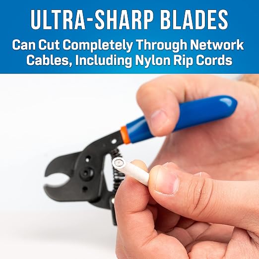 Jonard Tools JIC-500 Compact Cable Cutter for Twisted Pair Network Cables, CAT5, CAT5e, CAT6, CAT6A