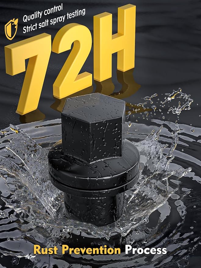 MIKKUPPA M14x1.5 Wheel Lug Nut - Replacement for Land Rover LR3 LR4 Range Rover Sport Discovery - 20pcs Black Closed End OEM Factory 1.81" Tall 0.87" Hex Lug Nuts