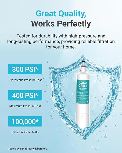 AQUA CREST F-2000 Water Filter, Replacement for InSinkErator® F-1000 Water Filter, F-2000, AquaPure AP Easy C-Complete, Reduces Chlorine, Bad Taste & Odor, 500 Gallons, NSF/ANSI 42 Certified