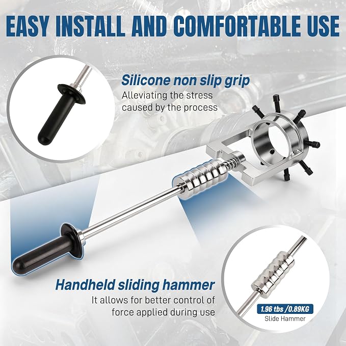 3.75'' CV Axle Removal Tool fit Reinforced Sliding Hammer Axle Shaft Puller Tool with 8 Bolts, for Cars, Trucks, ATV,UTV