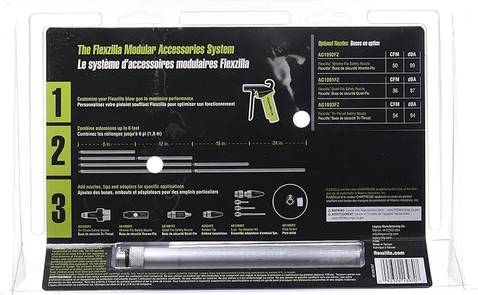 Flexzilla X1 Blow Gun Kit, 10-Piece, ZillaGreen - AG1500FZKIT