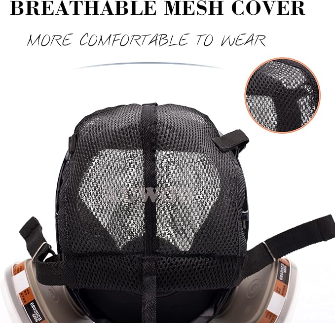 17in 1 Reusable Full Face Respirator Widely Used in Paint Sprayer, Chemical,Woodworking,Dust Protector