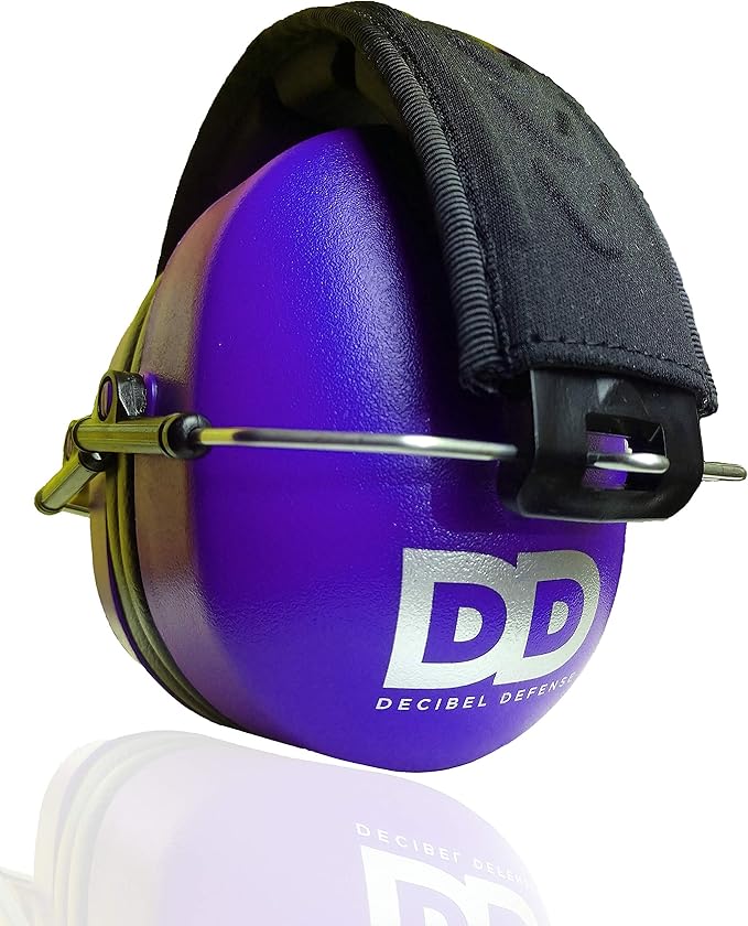 DECIBEL DEFENSE Professional Safety Ear Muffs 37dB NRR - The HIGHEST Rated & MOST COMFORTABLE Ear Protection for Shooting & Industrial Use - THE BEST HEARING PROTECTION...GUARANTEED (PURPLE)