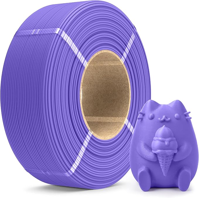 SUNLU Matte PLA Filament Refill 1.75mm 1KG, 3D Printer Filament PLA Refill, No-Spool PLA Matte Filament for Reusable Spools Compatible with Bambu Labs Filament, 1KG/Roll Lavender Purple