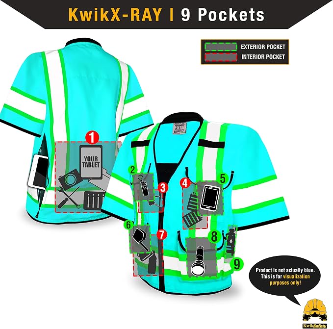 KwikSafety GODFATHER Safety Vest Class 2 & Class 3 ANSI OSHA Hi Vis Vest