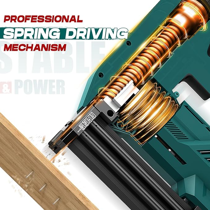 NEU MASTER Brad Nailer, 2 in 1 Electric Staple Gun/Nail Gun for Wood, Upholstery and DIY Projects, 1/4'' Narrow Crown Staples 200pcs and Nails 800pcs Included (Renewed)