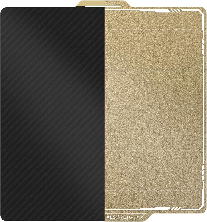 BIQU Designer Series Smooth PET+Textured PEI Build Plate for Bambu-Lab P1P P1S P2S X2D X1C X1E A1 257x257mm, Double Sided PEI Spring Steel Flexible Sheet Print Bed Removable Surface Platform