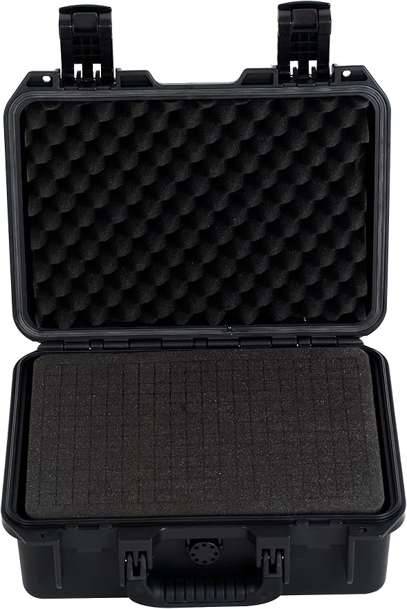 MEIJIA Premium Waterproof Hard Camera Case,Hard Case with customizable fit foam,Full Protection with Light&Convenient Design,Elegant Black (14.21"X11.42"X6.50")